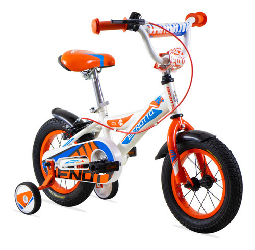 Bicicleta Benotto Infantil Bambino Rodada 12 Niño Color Blanco/naranja Tamaño Del Cuadro Único