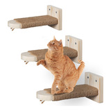 Estante Escalera Gatos Montado Pared Con Cuerda Sisal