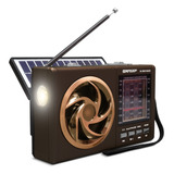 Caixinha Caixa De Som Solar Bluetoth Radio Am Fm Sw Lanterna