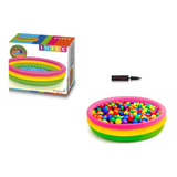 Piscina  1.47 Cms Grande  + 250 Pelotas Coloridas + Inflador