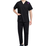 Uniforme Pijama Medico Enfermero Hombre Antifluido Cuellov  