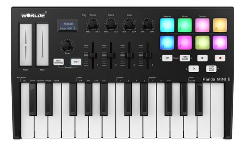 Controlador De Teclado Midi Usb Portátil De 25 Teclas