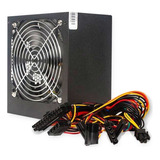 Fuente De Alimentacion Pc 650w Noga Atx Sata Cooler 120mm Color Negro