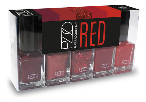 Set Nail Lacquer Red Petrizzio