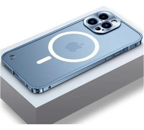 Carcasa Magnética De Metal Transparente Para iPhone 12 13