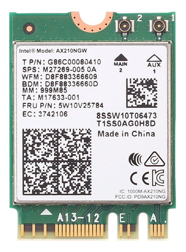 Tarjeta Wifi Intel Ax210 Wifi6 6e Ngff M.2 Bluetooth 5.3
