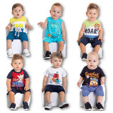 Kit Roupa Infantil Menino 6 Conjuntos Atacado 1234681012e14