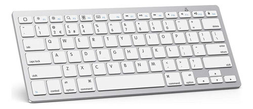 Teclado Bluetooth Omoton Para iPad 10.2 / Air Y Mas Blanco