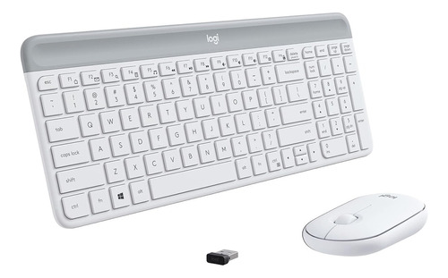 Combo Teclado Mouse Inalámbricos Logitech Mk470 Blanco