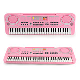 Piano Infantil Educativo Niña Karaoke Rosa 37 Hijos Bebe