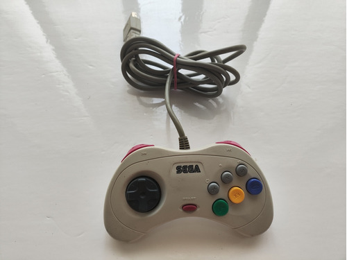 Control Alambrico Original Para Sega Saturn Color Blanco