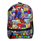 Mochila Mario Bros Game Bolsa Costas Infantil Juvenil 