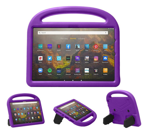 Funda Eva Morada Para Amazon Kindle Fire Hd 10 2021