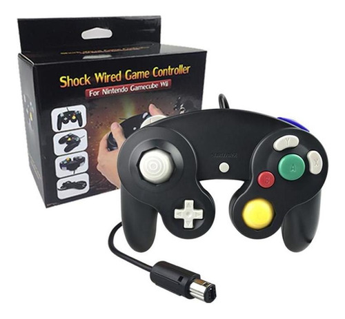 Controle Clássico Compatível Nintendo Wii/u Game Cube Preto