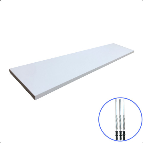 1  Prateleira Mdf 70x15 Branco C/suporte Invisível Multiuso