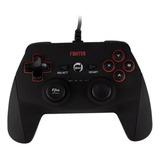 Controle C/ Fio Preto Dazz Fighter Com Xbox 360 Usb Pc Gamer