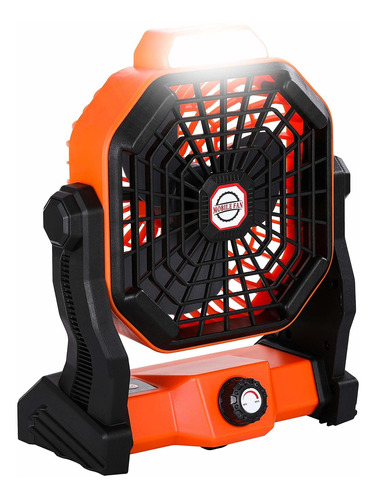 Ivsuntek Ventilador De Camping Portátil Con Luz Led, Potente