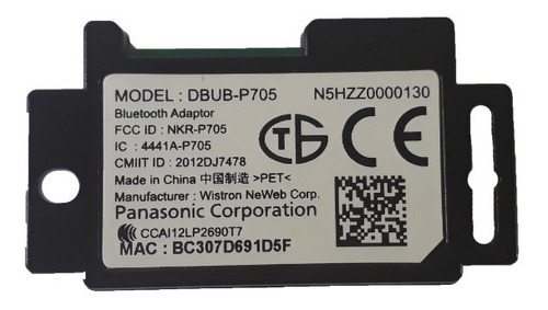 Modulo Bluetooth Panasonic Modelo Tc-55as680u N/p: Dbub-p705
