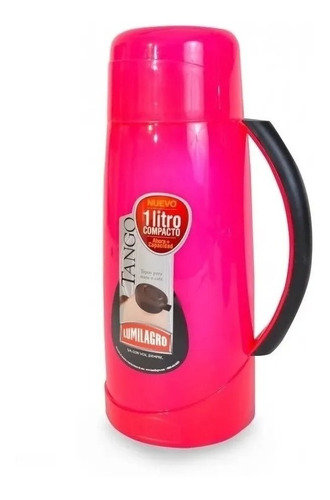 Termo Lumilagro Tango De Vidrio 1l Azul Violeta Y Rosa