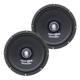 Par Alto Falante Outdoor Bomber Woofer 8 Polegadas 8ohms Cor Preto