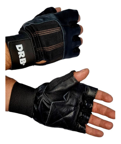 Guantes Fitness Drb Cuero Con Muñequera - Pesas Y Gimasio