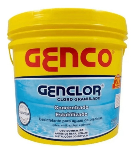 Cloro Granulado Concentrado 7,5kg - Genco