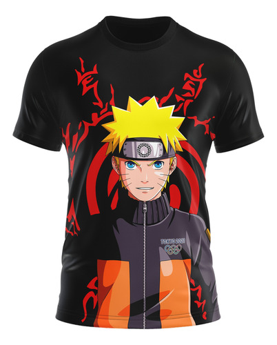 Camiseta Camisa Full 3d Infantil Adulto Uzumaki Naruto Anime