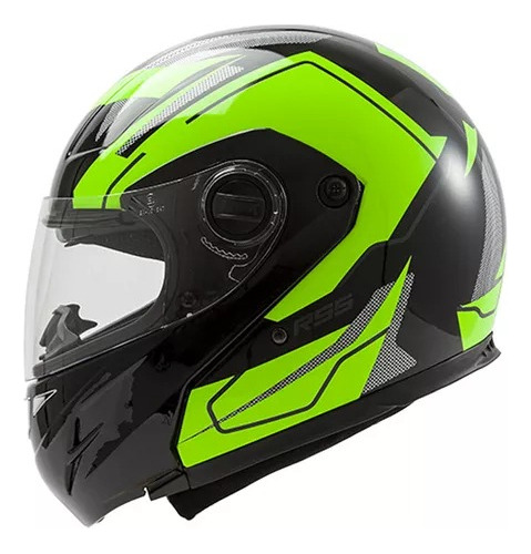 Casco Hawk Vector Rs5 Resistance Negro Fluo Doble Visor