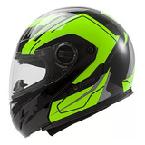 Casco Hawk Vector Rs5 Resistance Negro Fluo Doble Visor