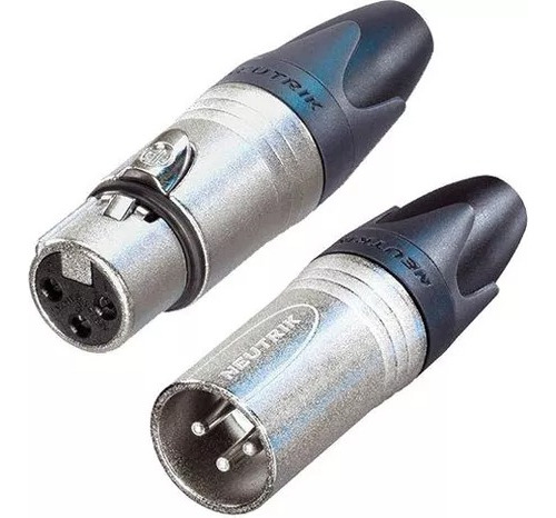 Kit Neutrik Conector Xlr Fêmea Nc3fxx +xlr Macho Nc3mxx C/nf