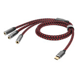 Cable De Audio 3 En 1 -c, Divisor Usb 3.1 Macho A 3.5 Mm Hem