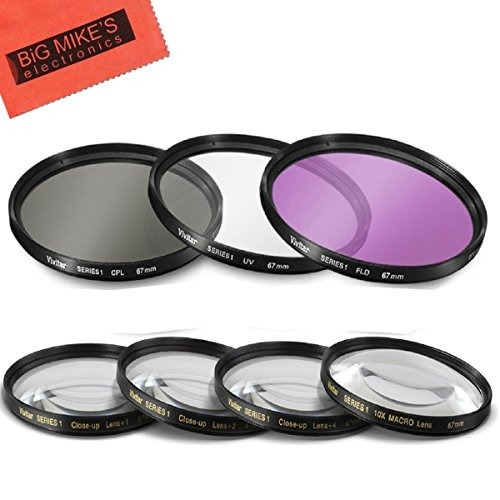 Set De Filtros De 67mm 7pc Para Nikon D5600 D7500 Con Afs Dx