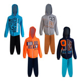 4 Conjunto Infantil Inverno Masculino Tamanho 10/12/14 Anos