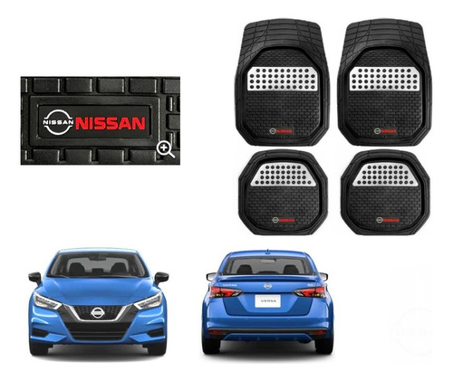 Tapetes 3d Charola Logo Nissan Versa 2020 - 2022 2023 2024