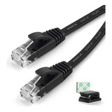 Cable Ethernet Xinca Cat6 Cable Lan De Red Plano Negro De...