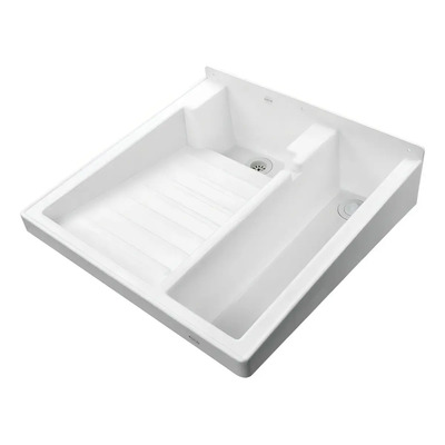 Lavadero Plástico 60x60cm Blanco Silplas Con Tanque Tipo Flauta | Meses sin interés