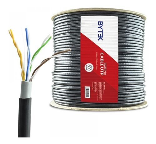 Cable Utp Rollo De Cat5e Bobina 305m Exterior Doble Forro