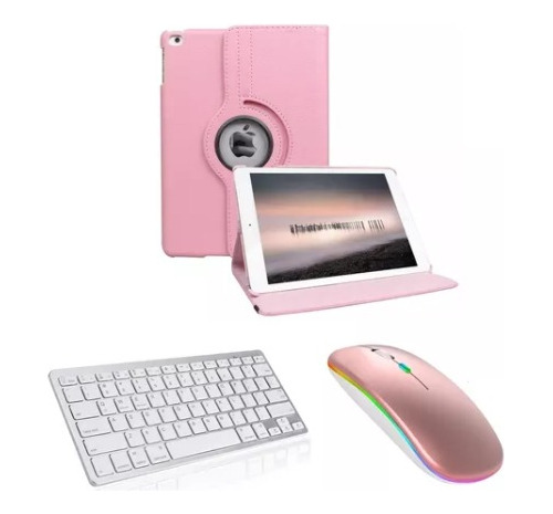 Capa Com Teclado Bluetooth E Mouse Bt P/ iPad 9 Geração 10.2