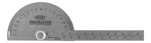 Transferidor De Grau 0 Á 180 Em Aço Inox Com Regua