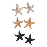 Pendientes De Estrella De Mar De Aleación, 3 Pares