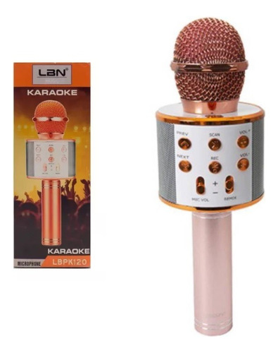 Microfono Karaoke Con Parlante Incluido Lbn Inalámbrico