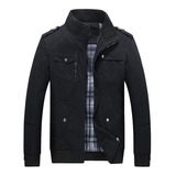 Chamarra Rompeviento Estilo Biker Informal Para Hombre