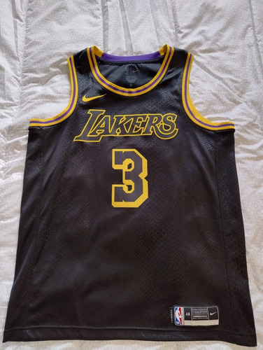 Camiseta Nba Nike Los Angeles Lakers Black Mamba 3 Davis
