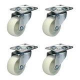 4 Ruedas Giratorias 40mm Ideal Macetas Cajonera Mesa De Luz