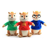 3 Unids/lote Alvin Y Las Ardillas De Peluche Juguetes Kawaii