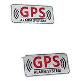 2 Calcomanías Gps Alarm Rastreo Satelital Sticker Auto Moto