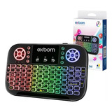 Mini Teclado Led Colorido Bluetooth Wireless Exbom Bk-bti8s