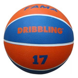 Pelota Basquet N 3 Dribbling Goma Entrenamiento Drb Basket Color Azul/naranja
