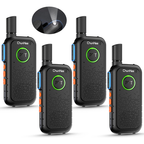 Walkie-talkie Recargable Con Doble Ptt, 4 Piezas