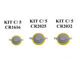 5 Cr1616 + 5 Cr2025 + 5 Cr2032 Com Terminais 3v